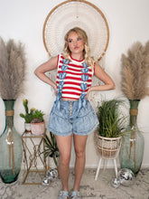 Load image into Gallery viewer, Red, White and Denim Trimmed Dream
