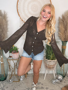 Autumn Whisper Pointelle Cardigan