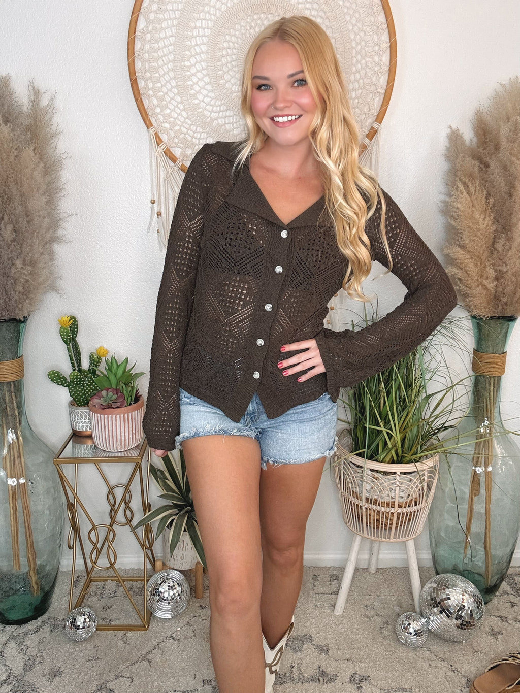 Autumn Whisper Pointelle Cardigan