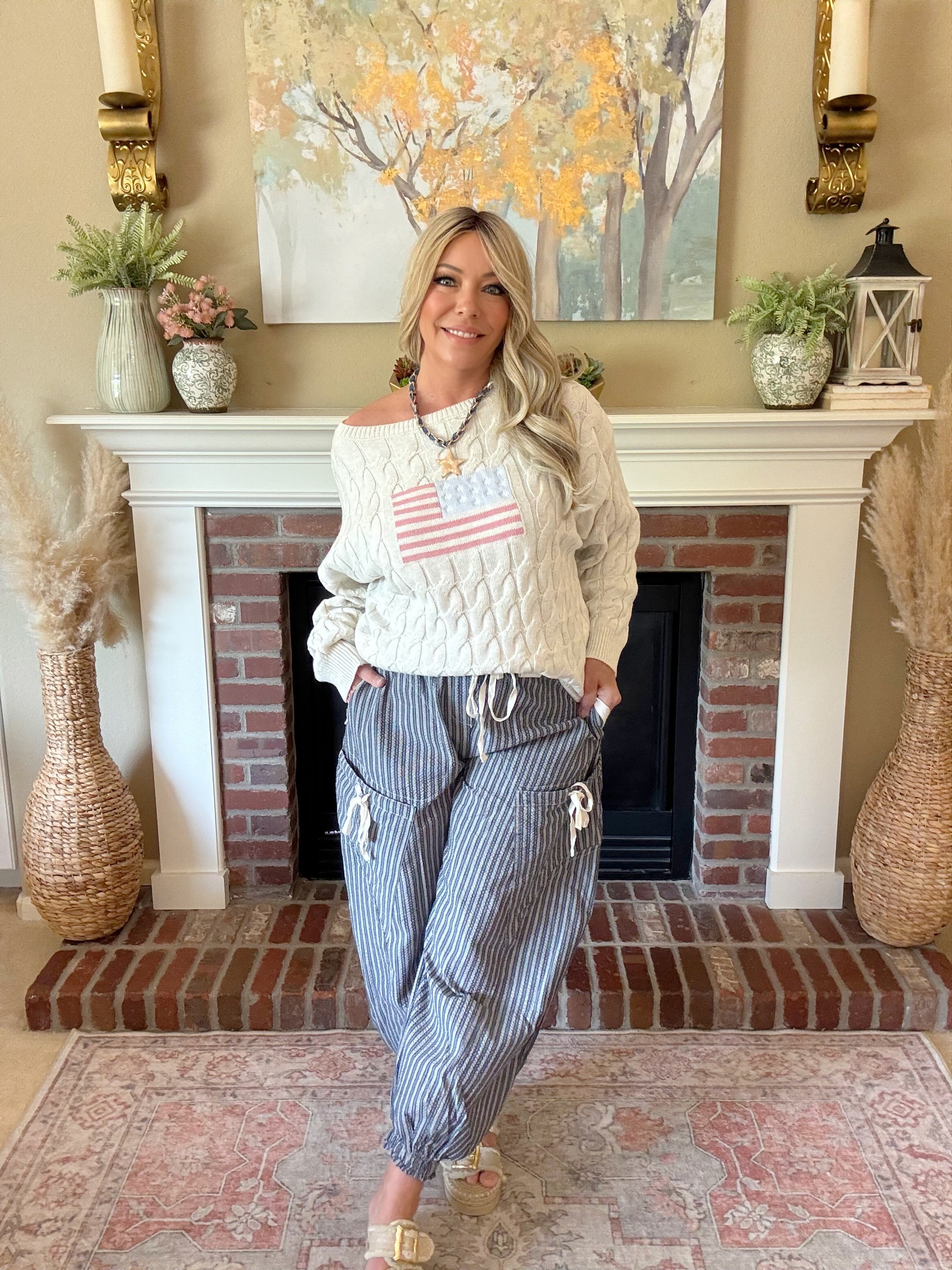 Boardwalk Breeze Striped Joggers