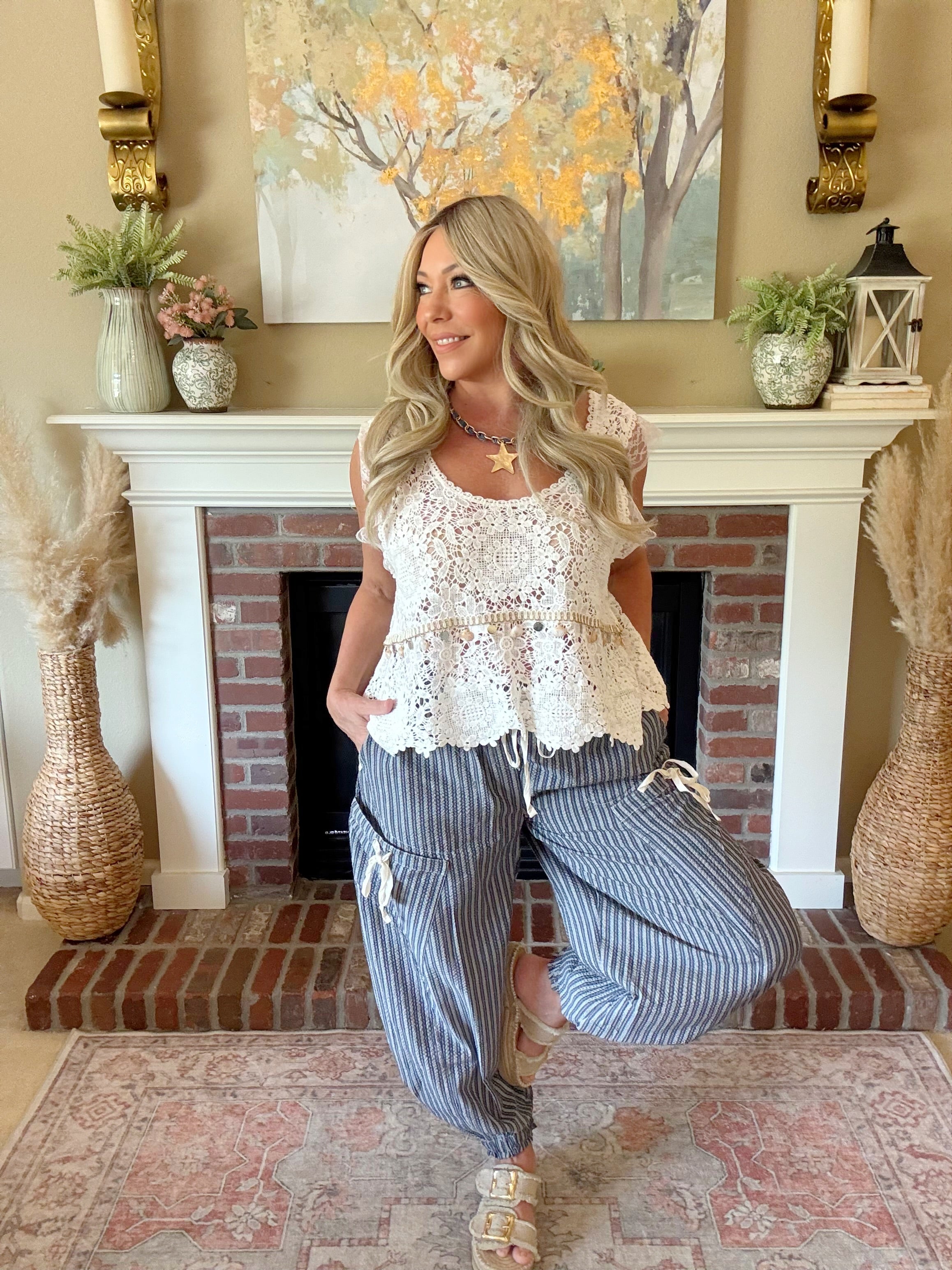 Boardwalk Breeze Striped Joggers