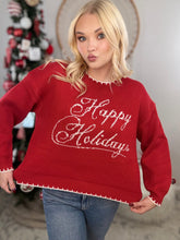 Load image into Gallery viewer, Happy Holidays Festive Sweater
