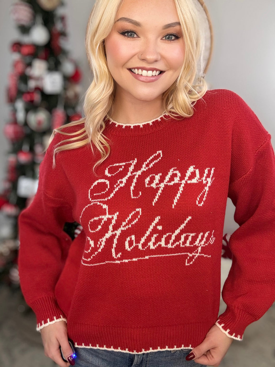 Happy Holidays Festive Sweater