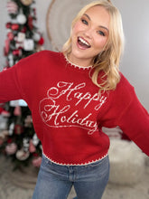 Load image into Gallery viewer, Happy Holidays Festive Sweater
