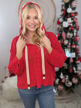 Load image into Gallery viewer, Cozy Up Cable Knit Sweater-Red
