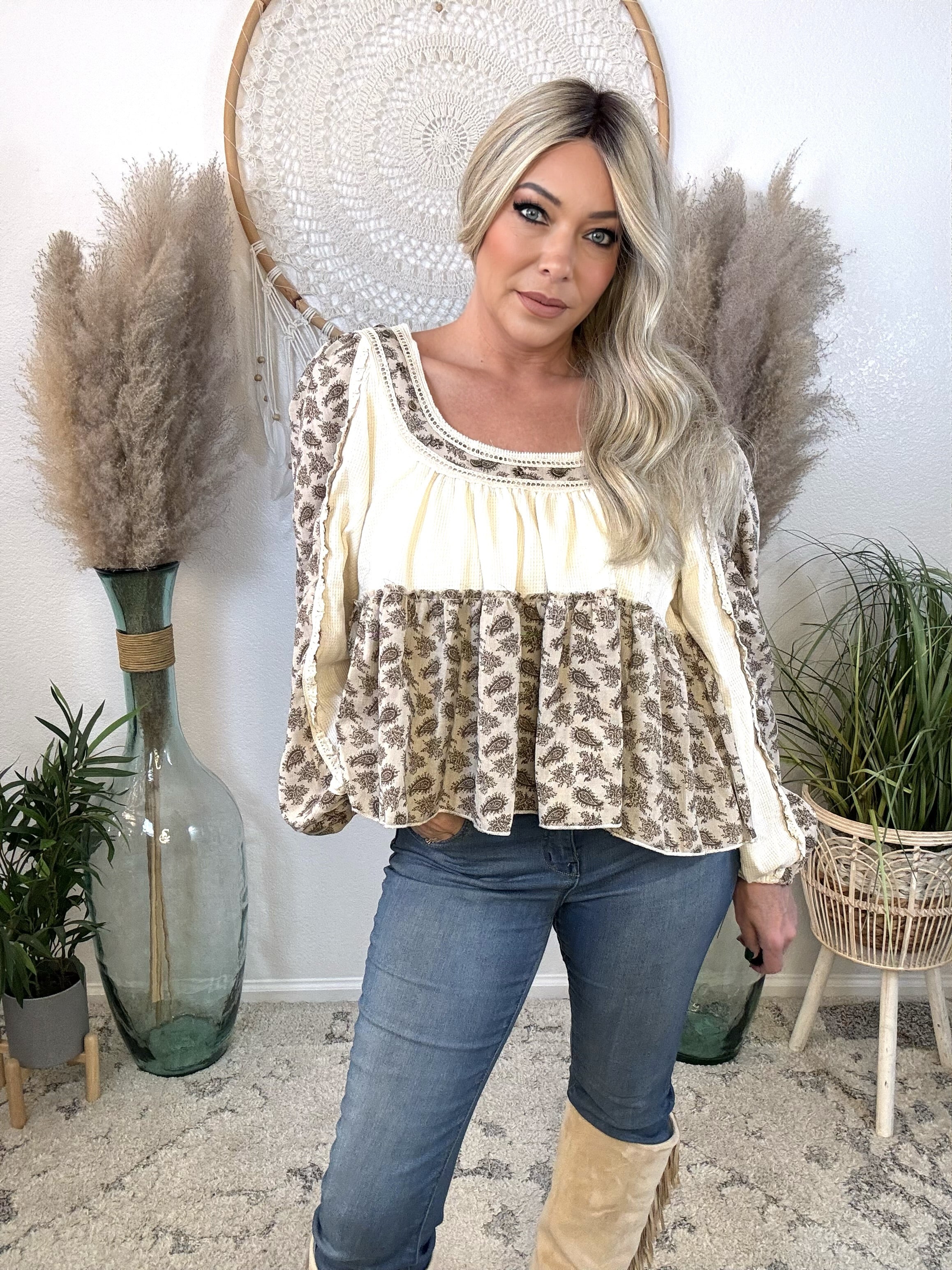 Wild Horizon Babydoll Top