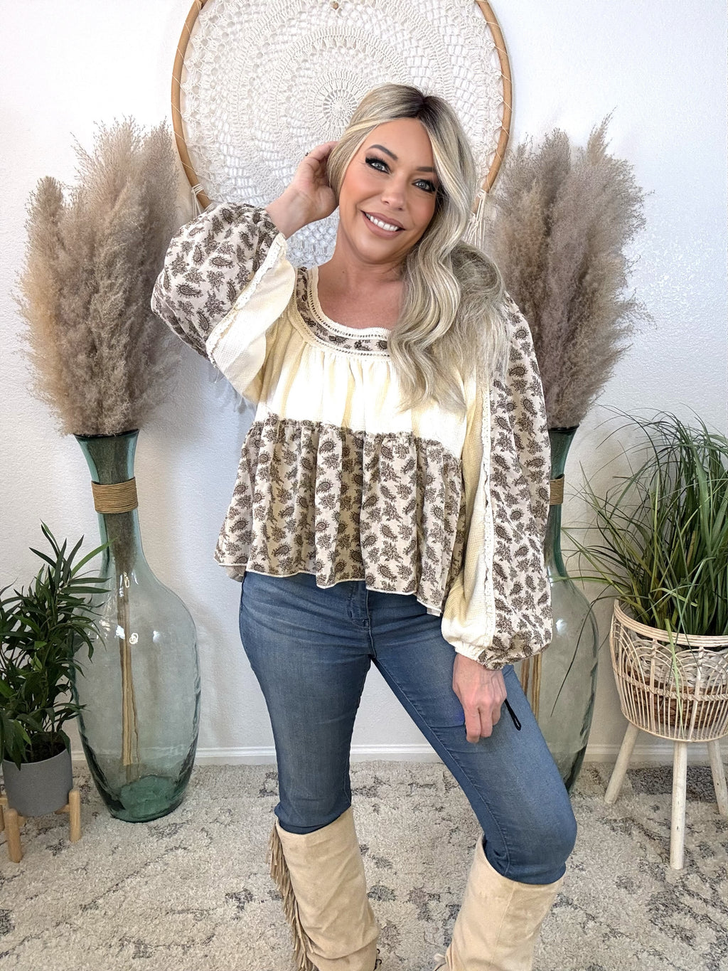 Wild Horizon Babydoll Top