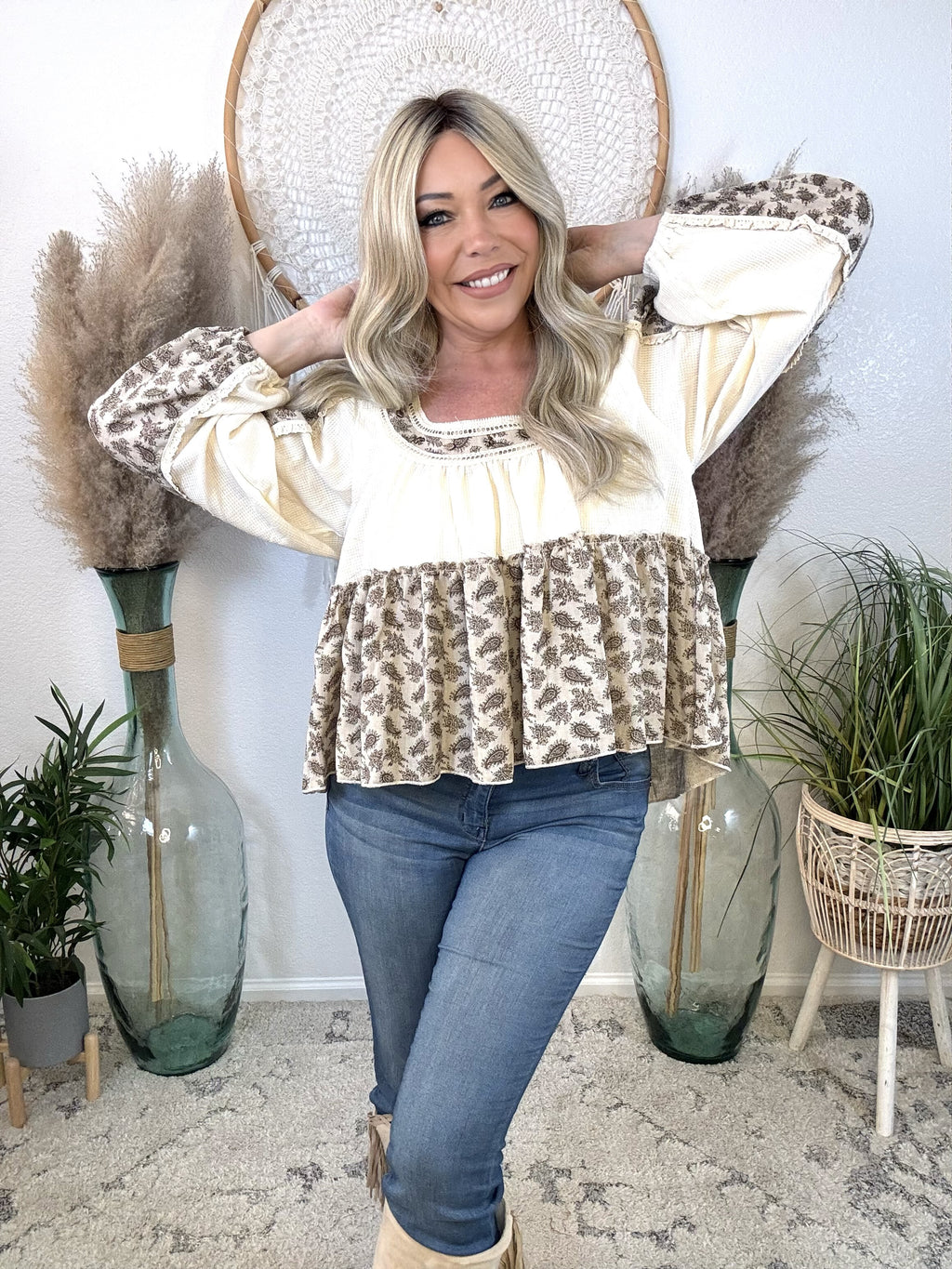 Wild Horizon Babydoll Top