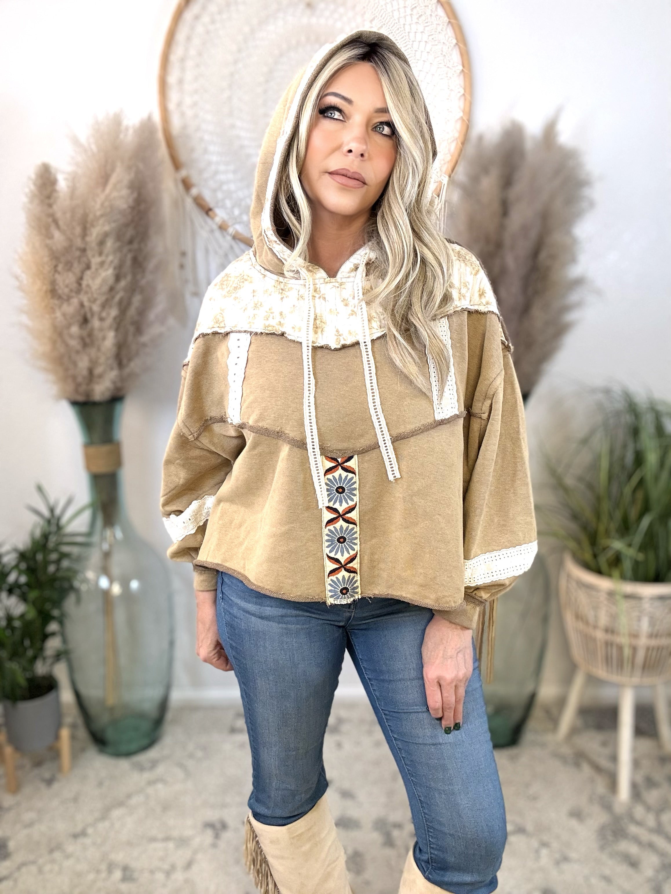 Worn Wanderer Patchwork Hoodie