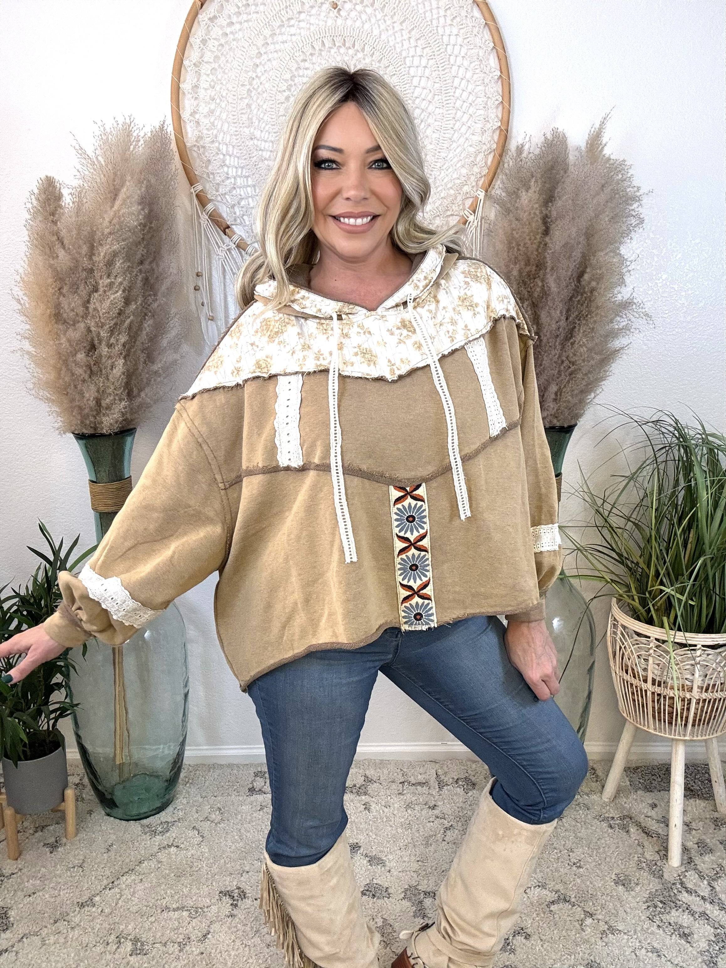 Worn Wanderer Patchwork Hoodie