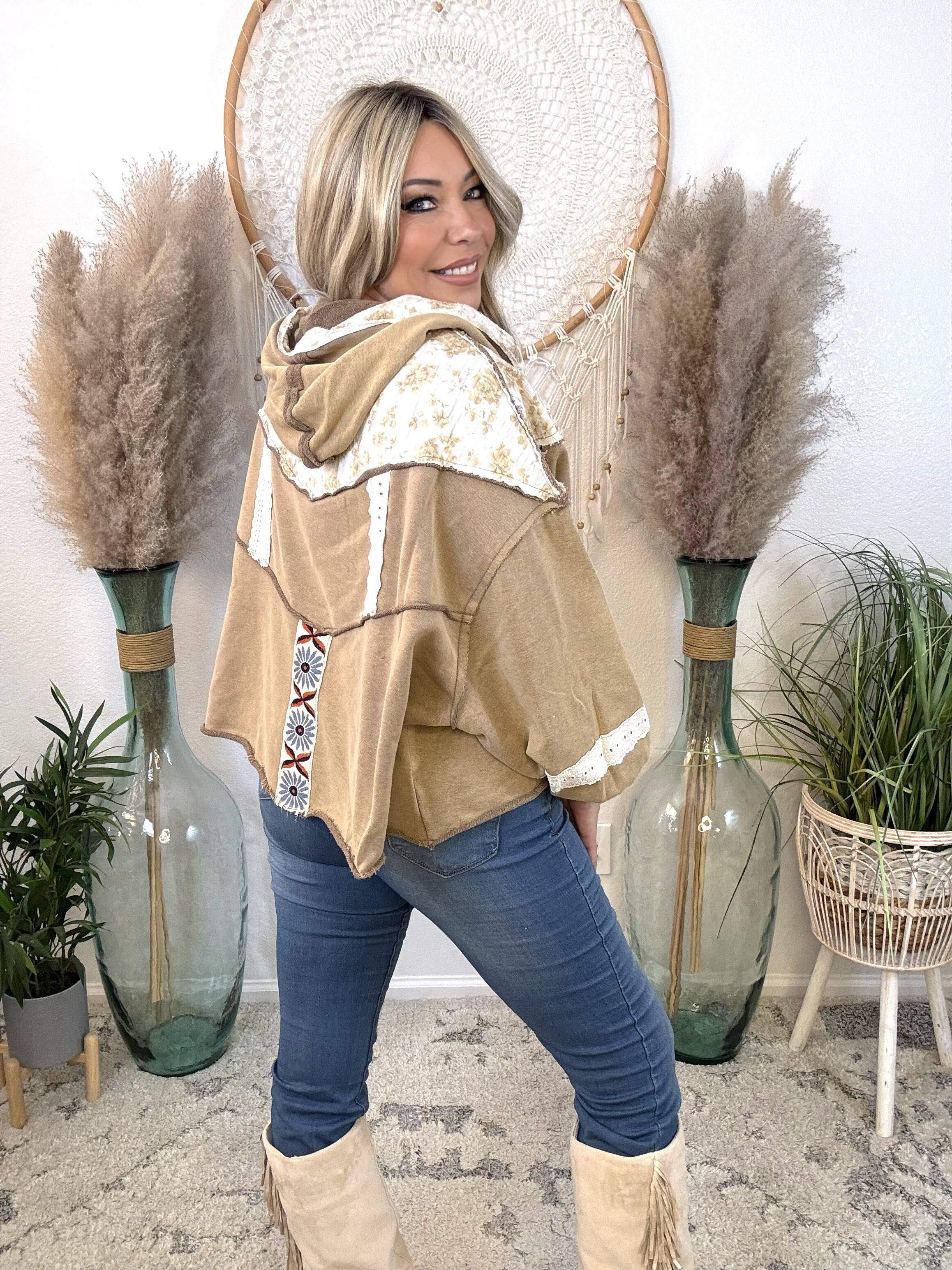 Worn Wanderer Patchwork Hoodie