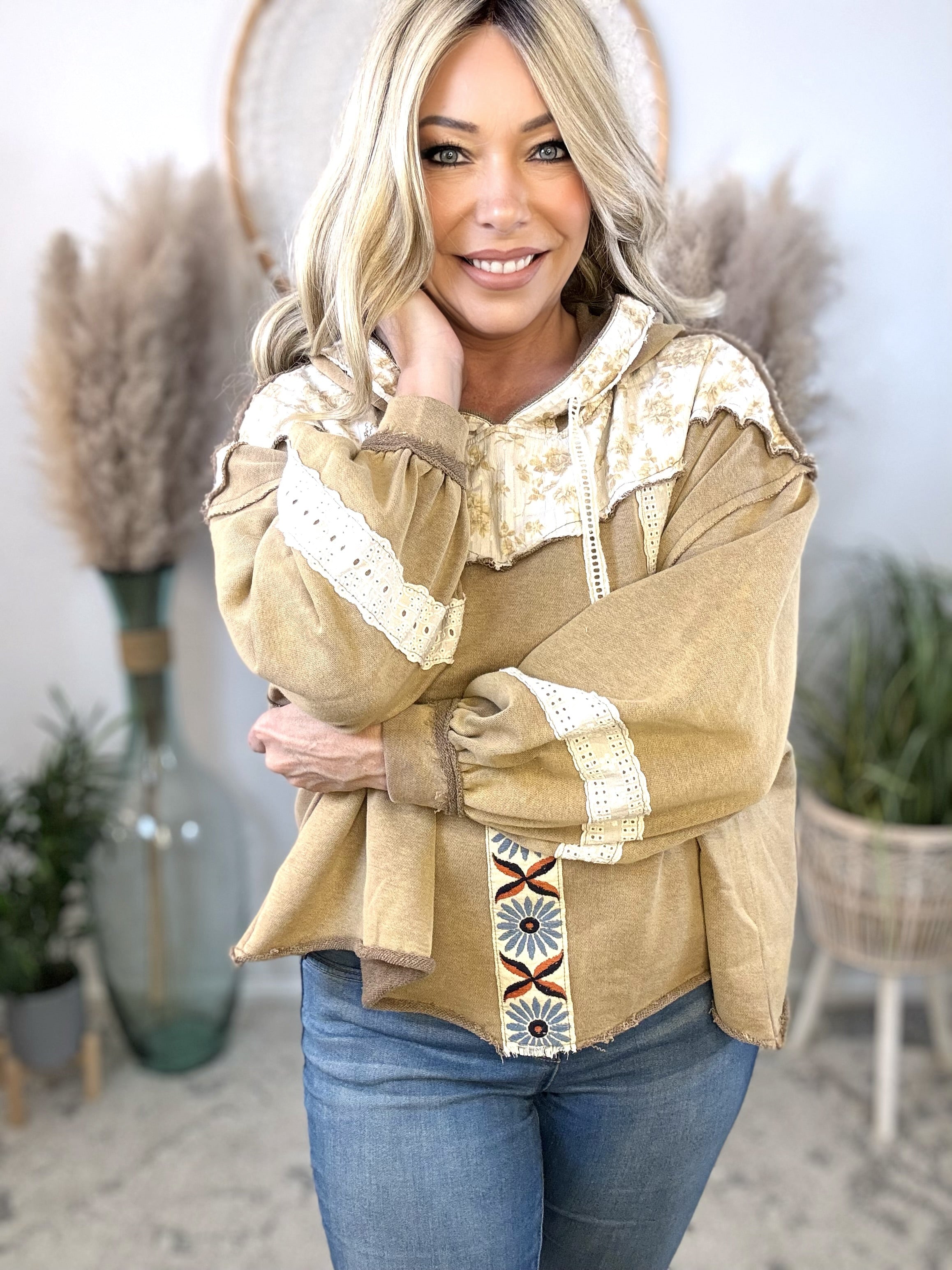 Worn Wanderer Patchwork Hoodie