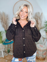 Load image into Gallery viewer, Cloud Dreamer Quilted Shacket-Black
