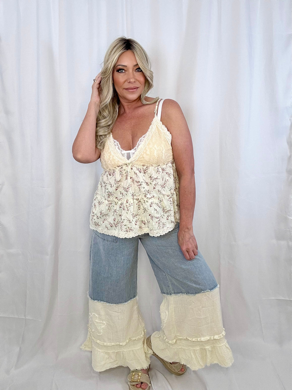 Ethereal Blooms Babydoll Tank