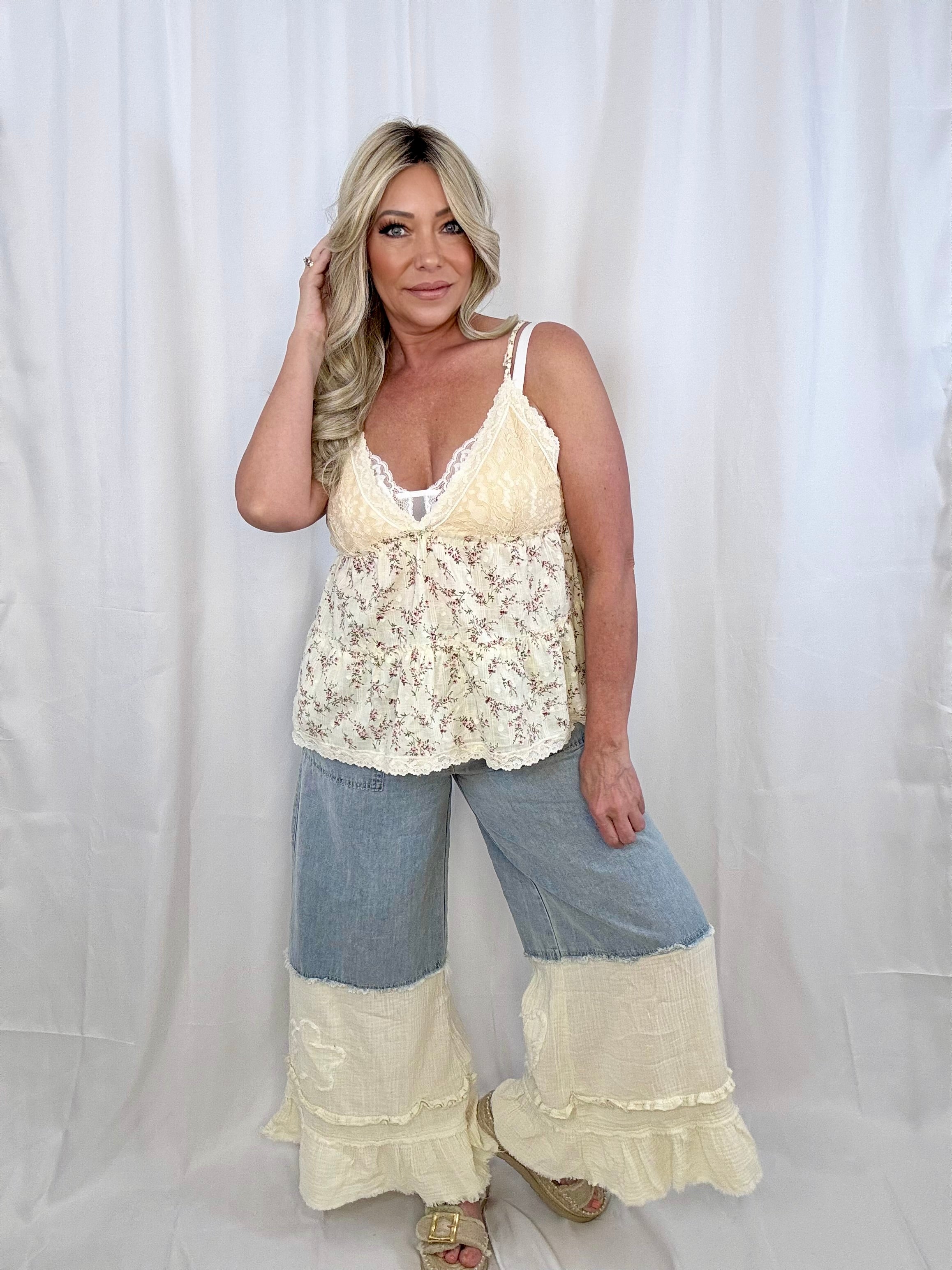 Ethereal Blooms Babydoll Tank