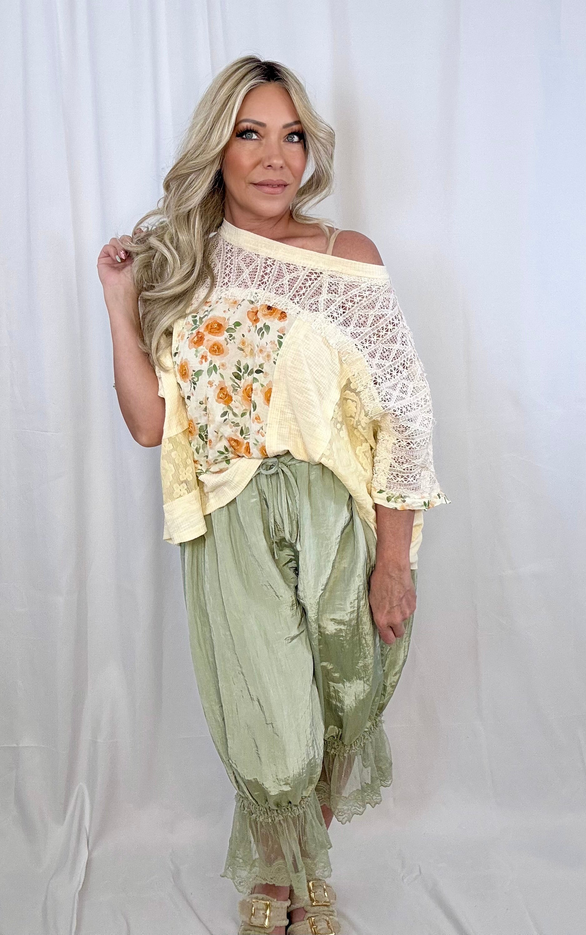 Goldenhour Grove Patchwork Top