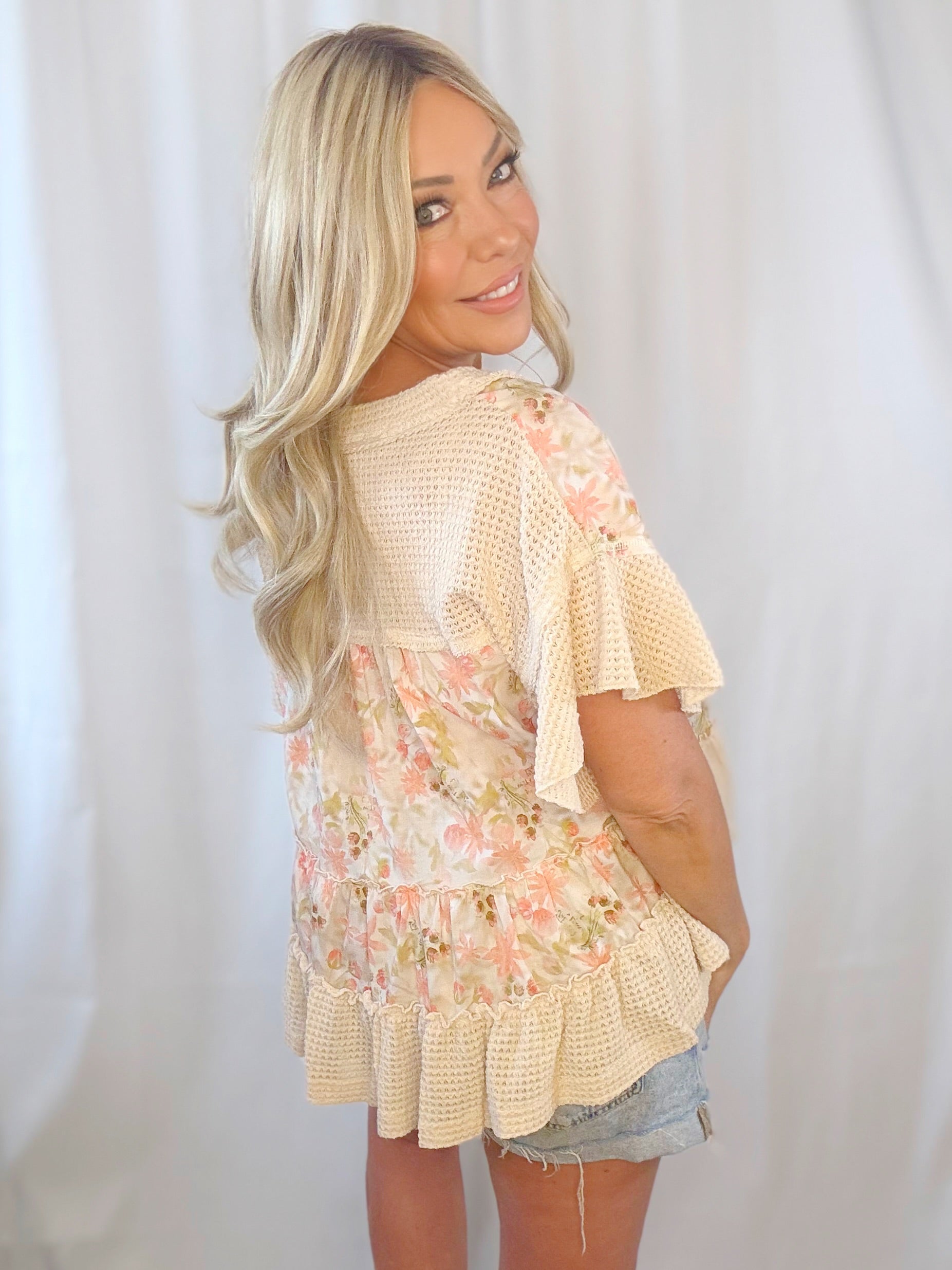 Enchanted Garden Babydoll Top