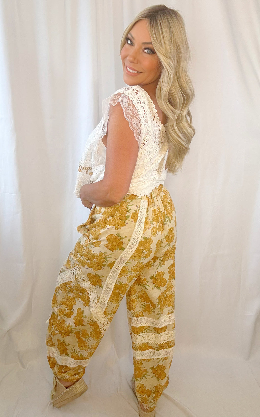 Golden Hour Lace Joggers
