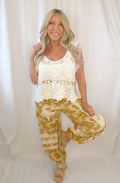 Desert Bloom Crochet Tank-Ivory
