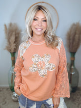 Load image into Gallery viewer, Eye Catcher Floral Lace Top-Apricot
