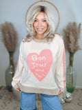 Bon Jour Mon Ami Sweater-Pink