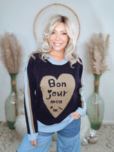 Load image into Gallery viewer, Bon Jour Mon Ami Sweater-Navy
