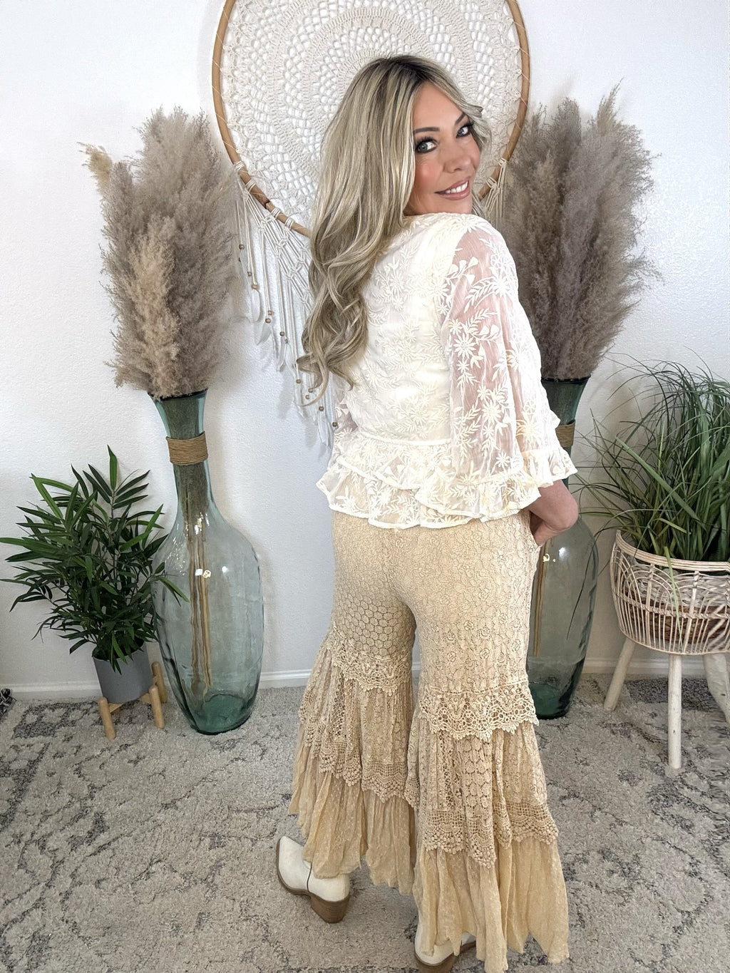 True Romance Tiered Lace Pants