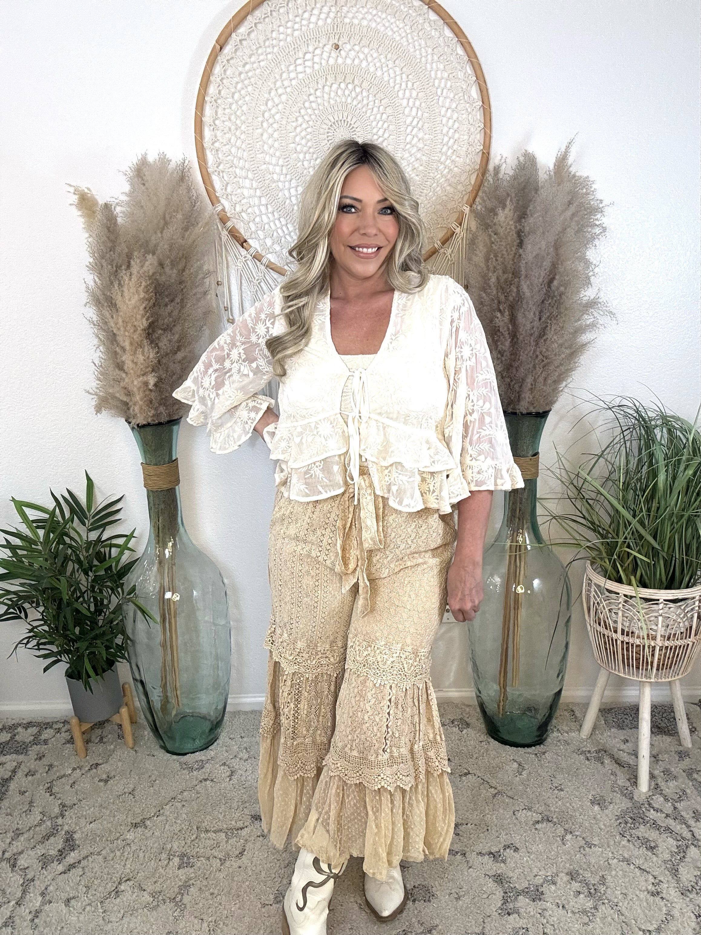 True Romance Tiered Lace Pants