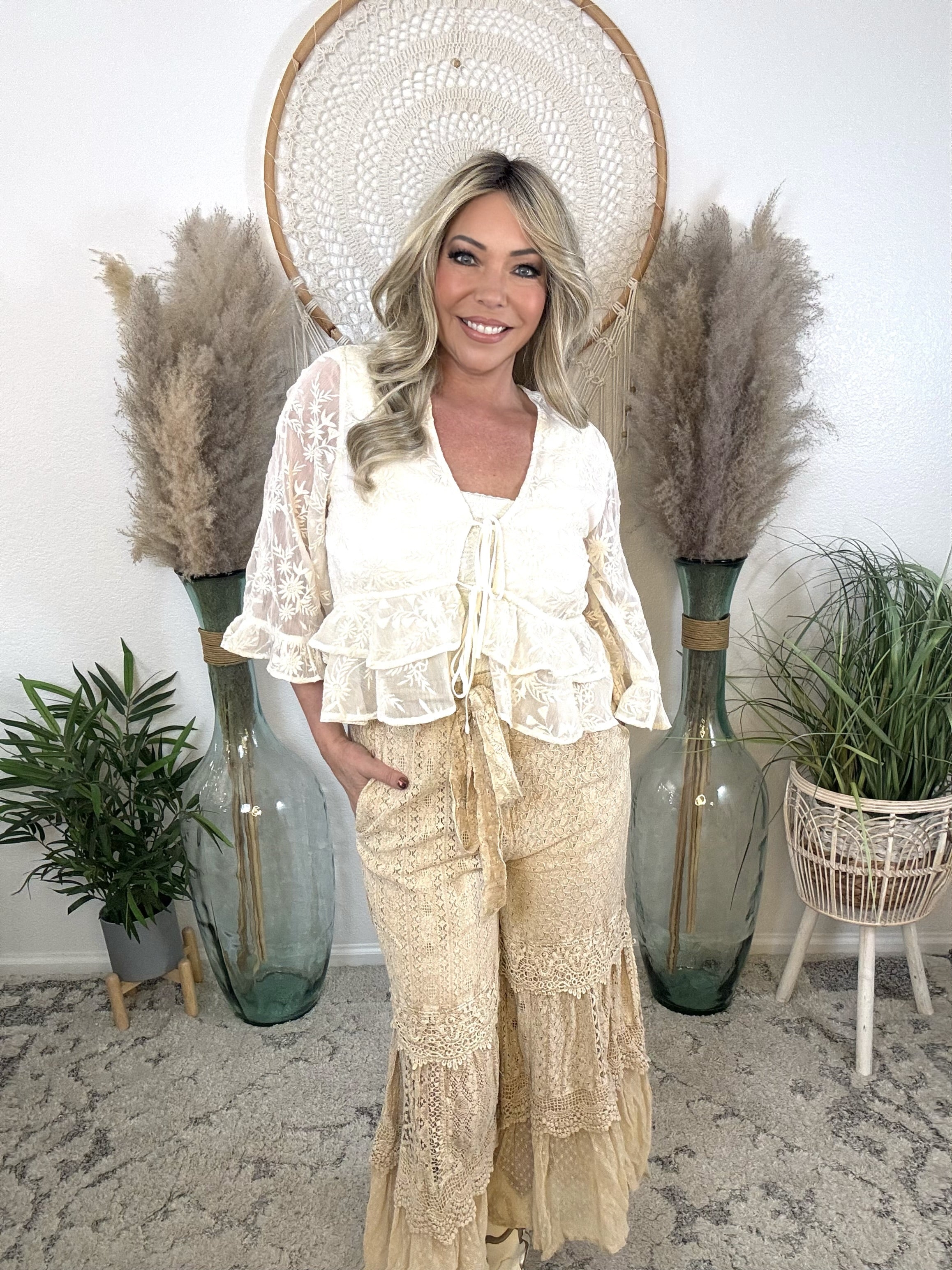 True Romance Tiered Lace Pants