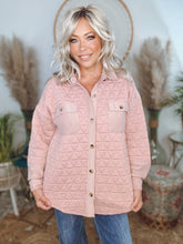 Load image into Gallery viewer, Cloud Dreamer Quilted Shacket-Blush
