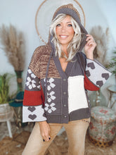 Load image into Gallery viewer, Cuddle Time Hooded Sweater-Charcoal
