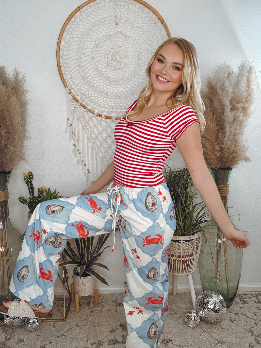 Coastal Charm Relaxed Pants