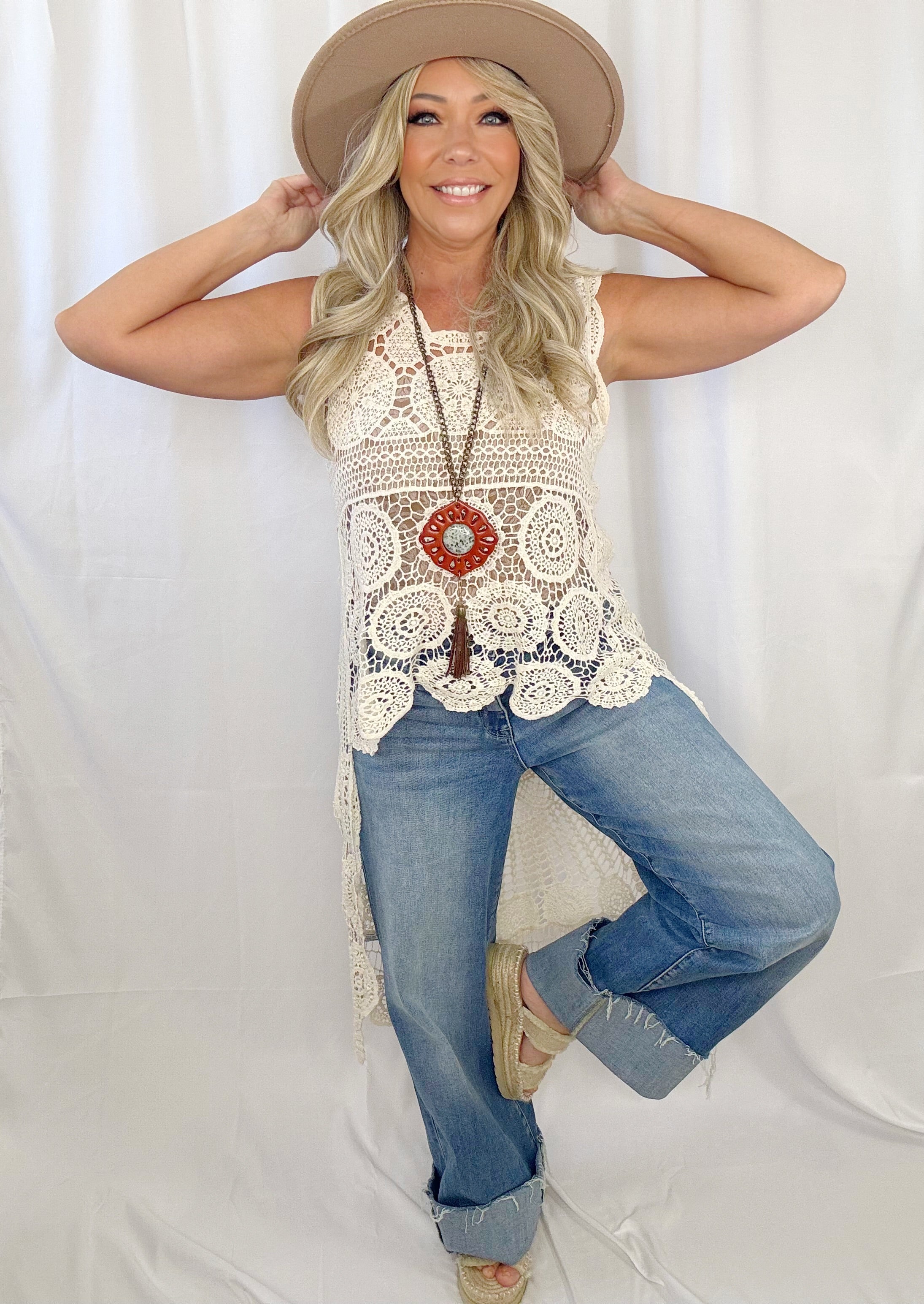 Laced In Sunshine Crochet Top