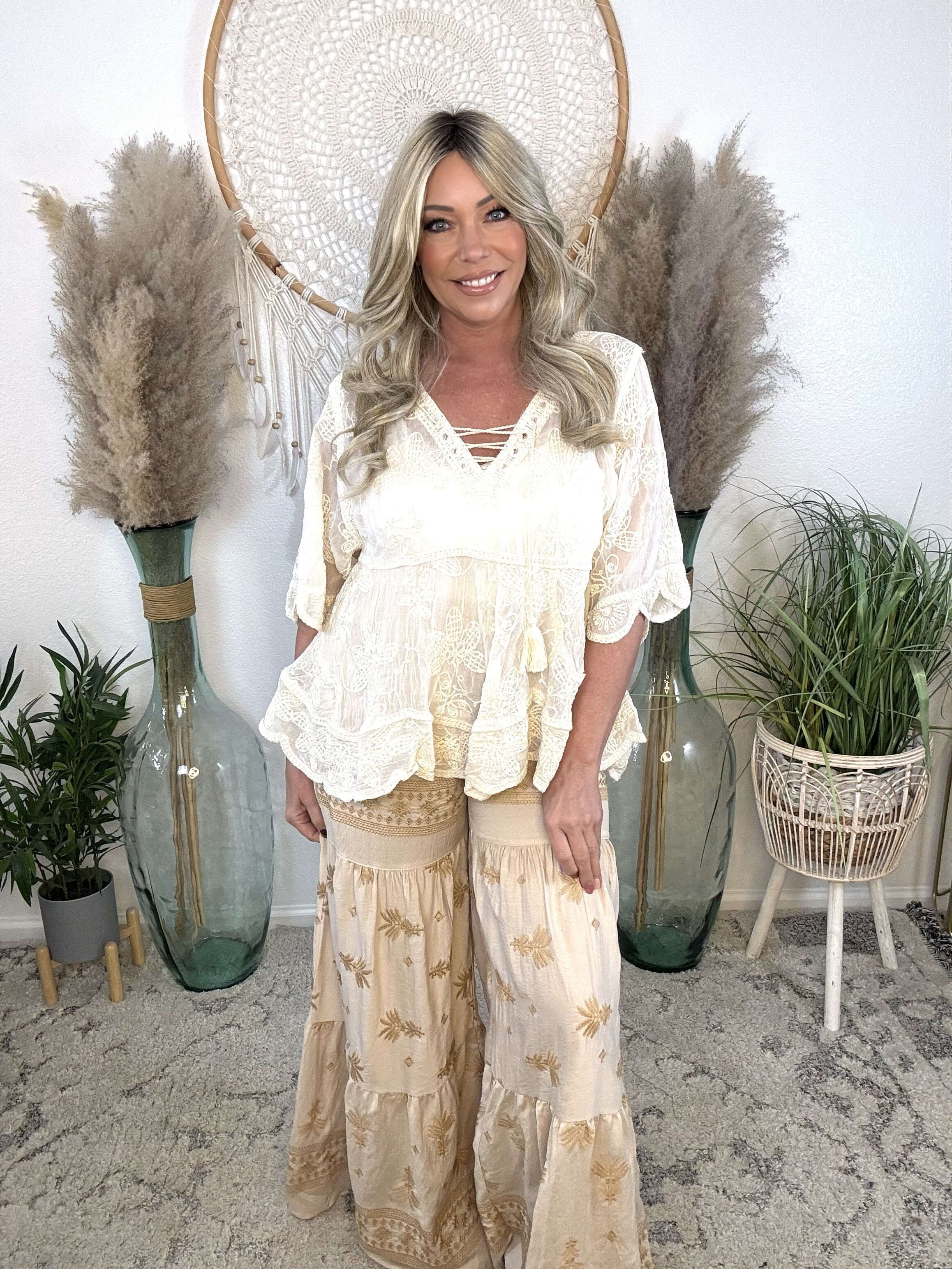 Windswept Riviera Palazzo Pants