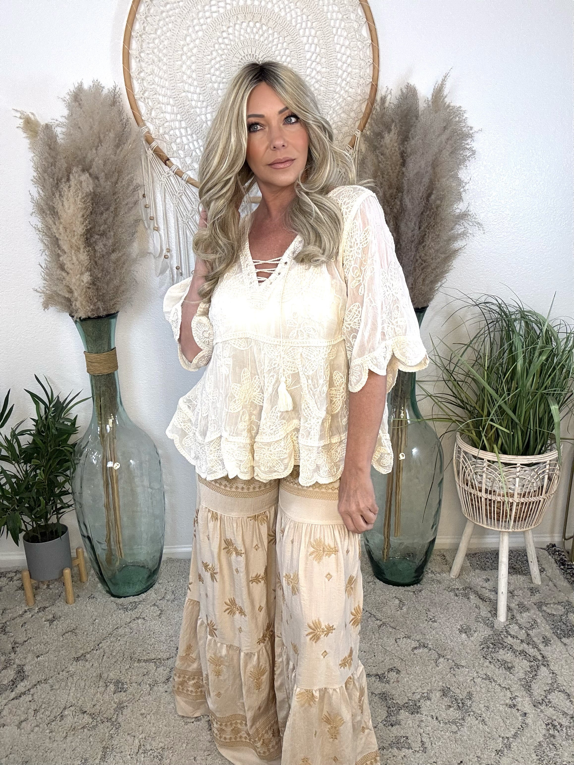 Windswept Riviera Palazzo Pants