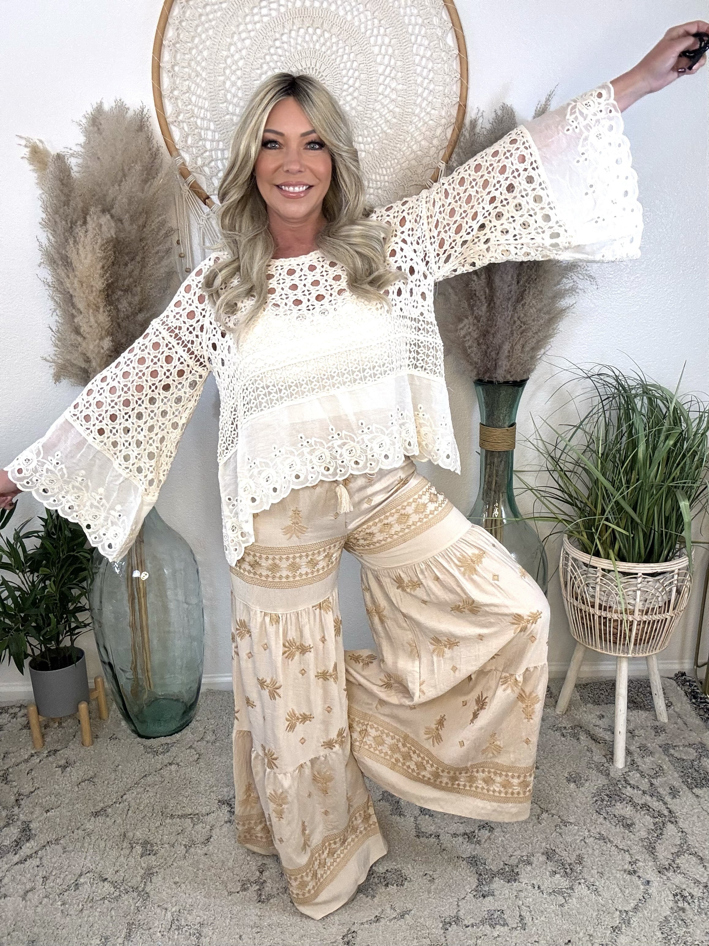 Windswept Riviera Palazzo Pants