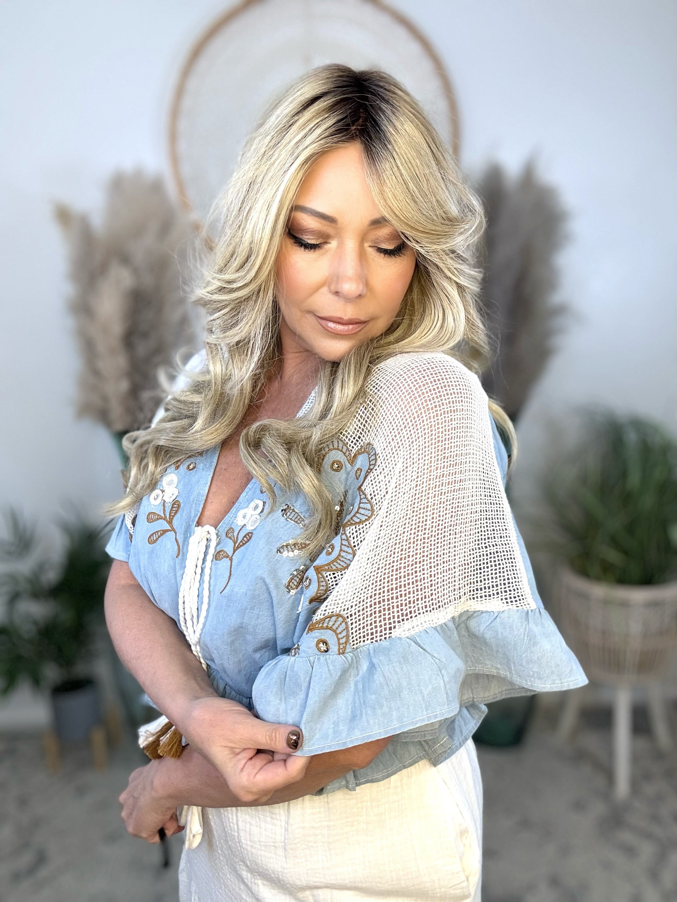 Open Sky Crochet Top