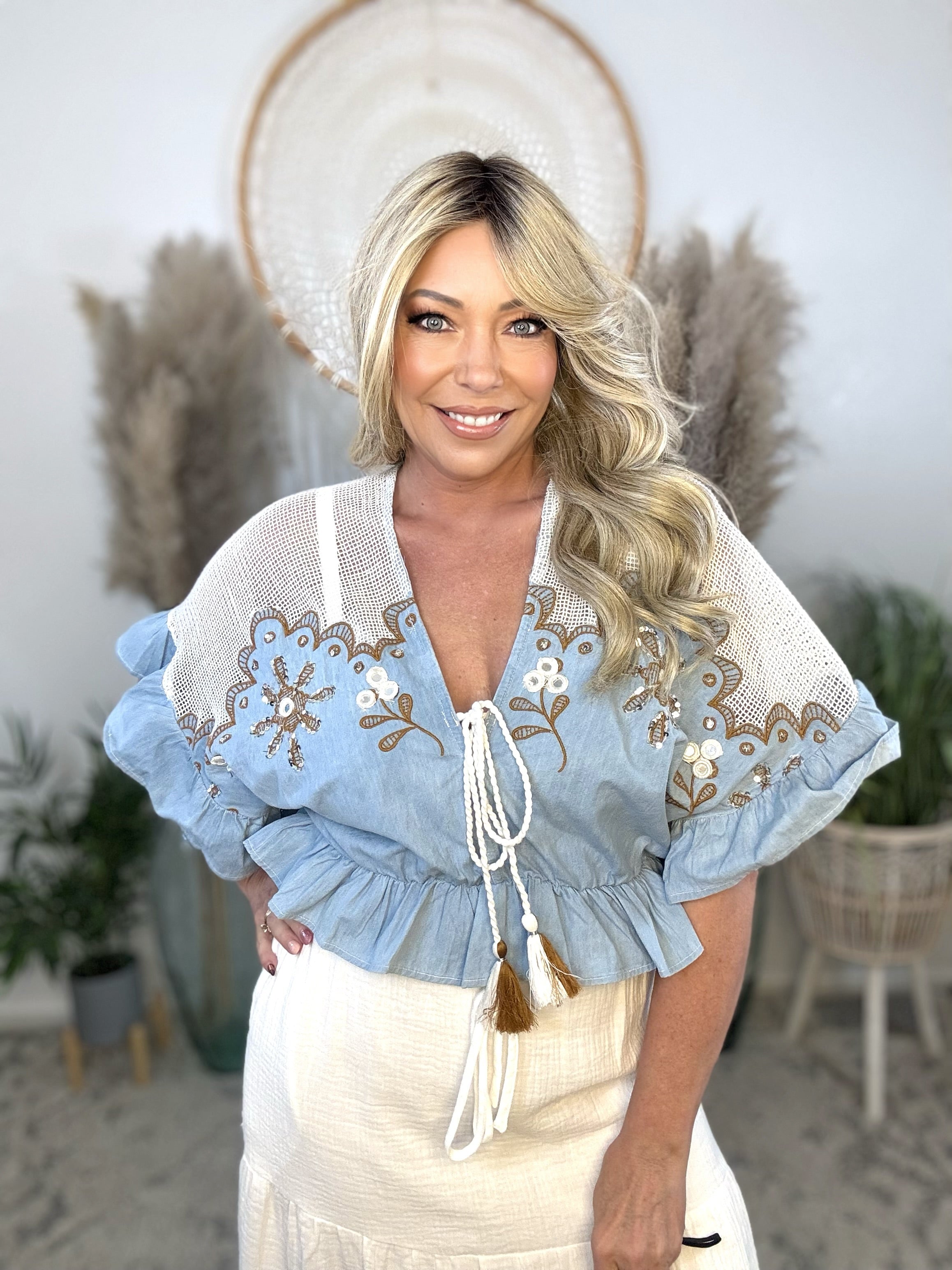 Open Sky Crochet Top