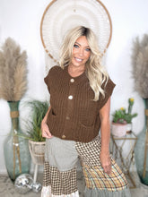 Load image into Gallery viewer, Harvest Luxe Sweater Vest-Mocha
