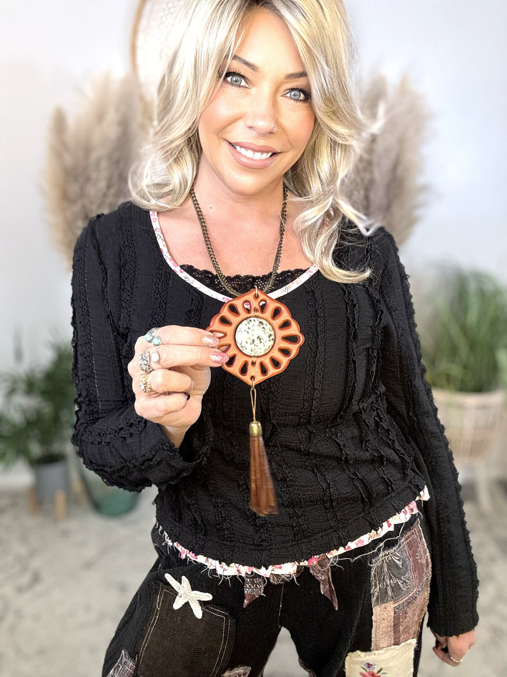 Sacred Sunstone Pendant Necklace