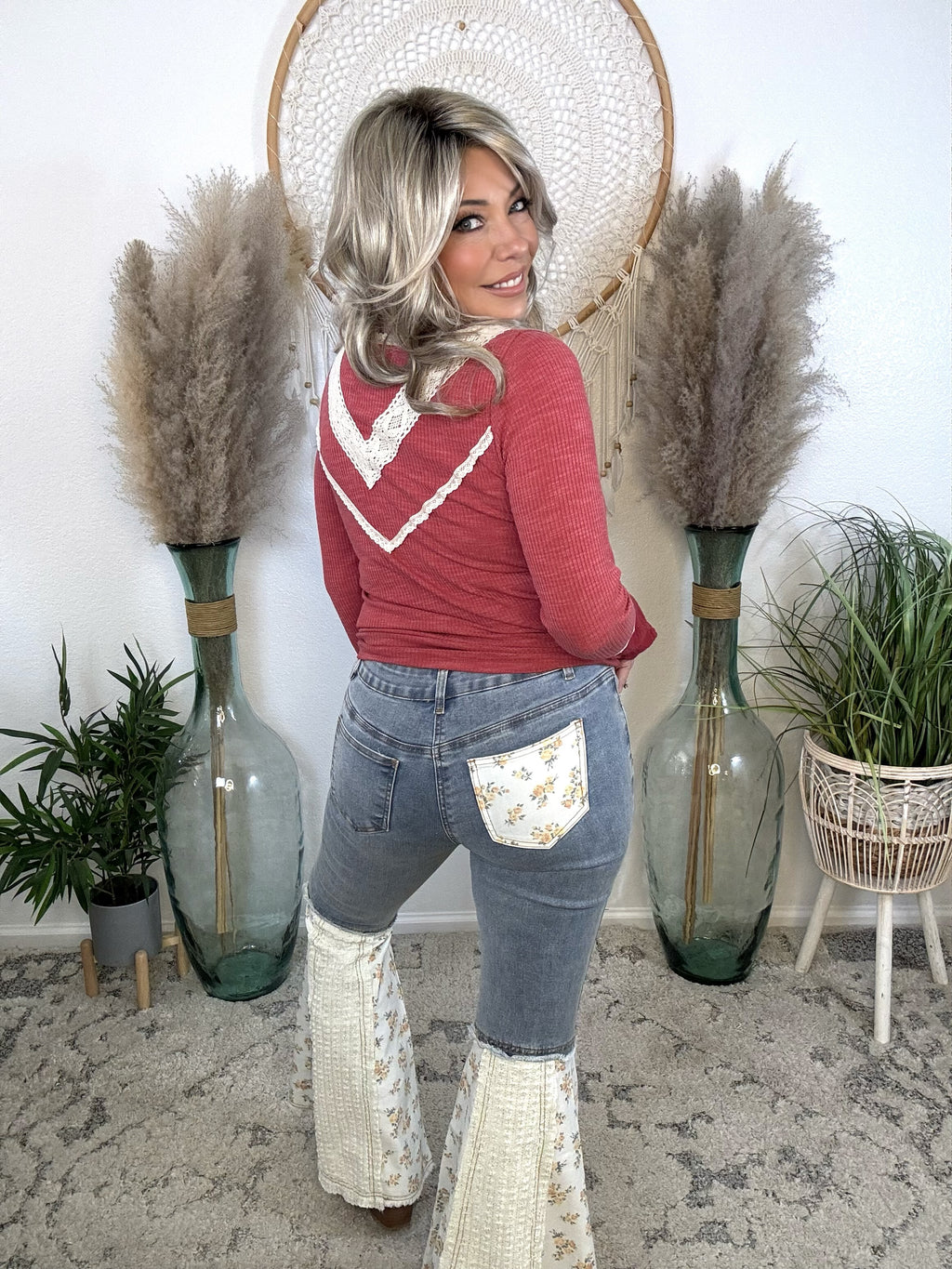 Scarlet Heart Crochet Henley