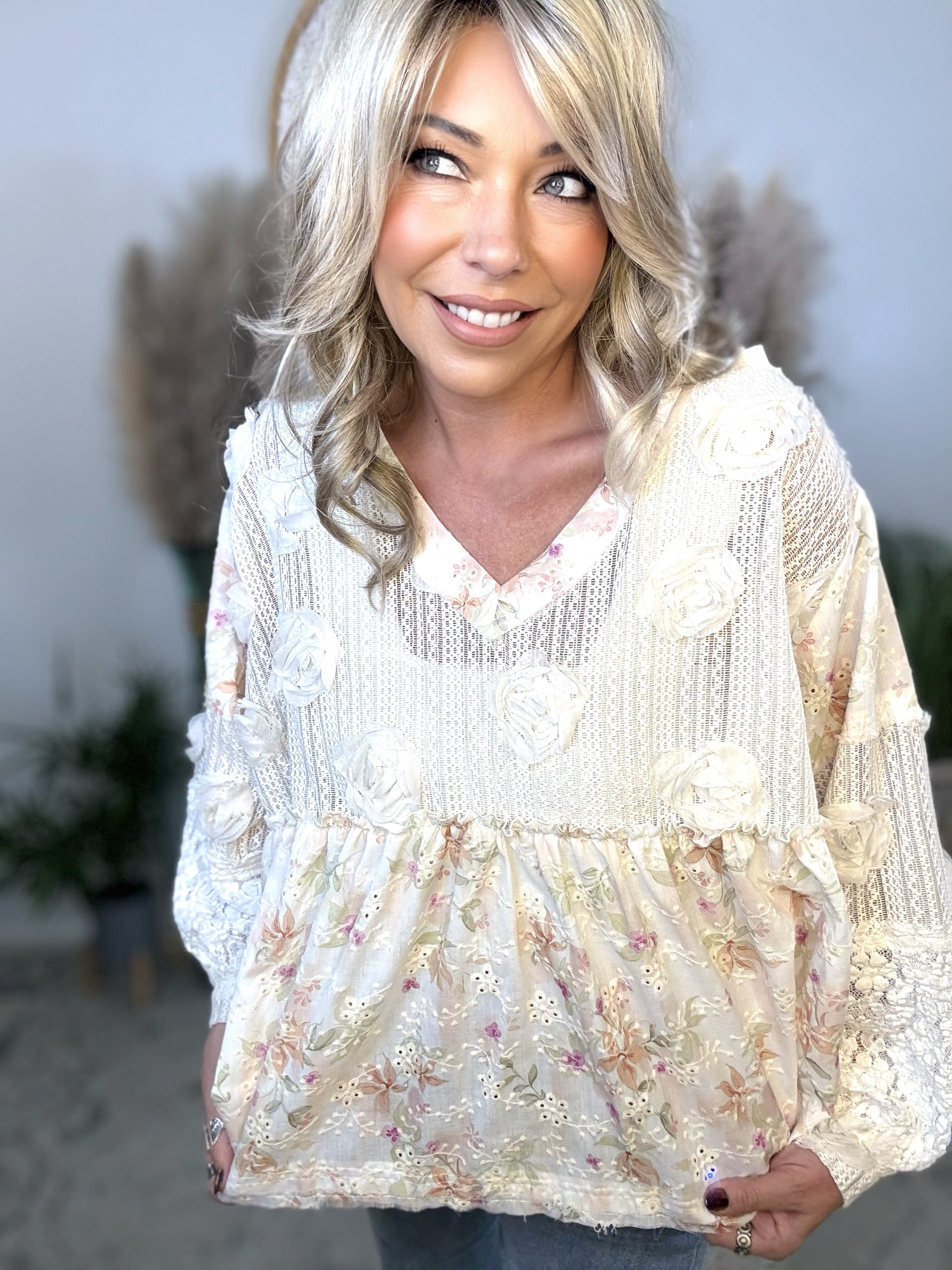 Wild Rose Reverie Lace Top