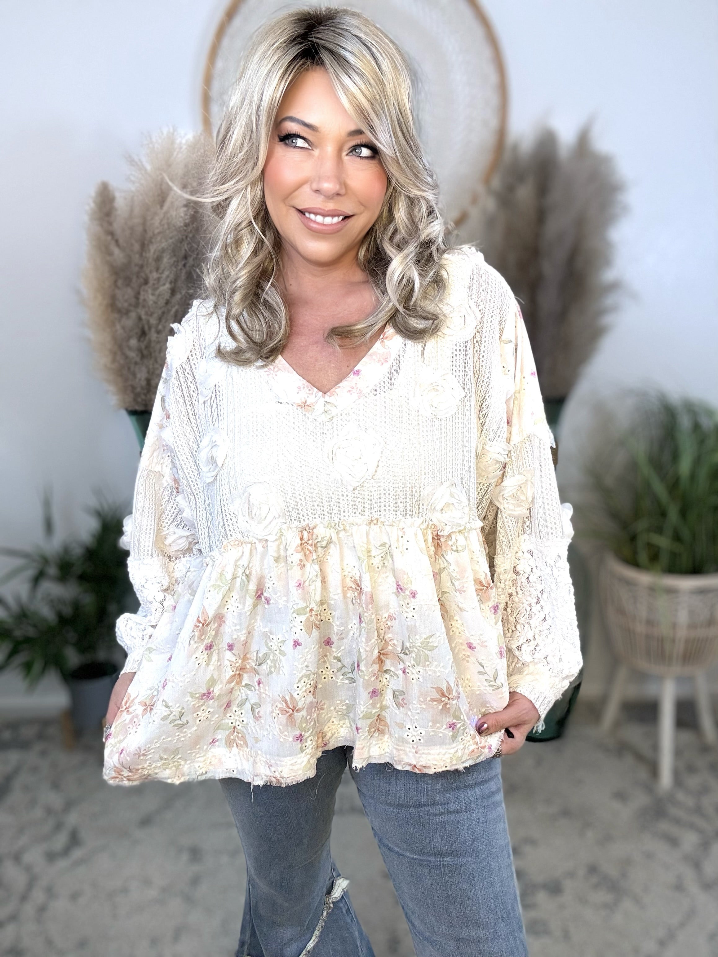 Wild Rose Reverie Lace Top