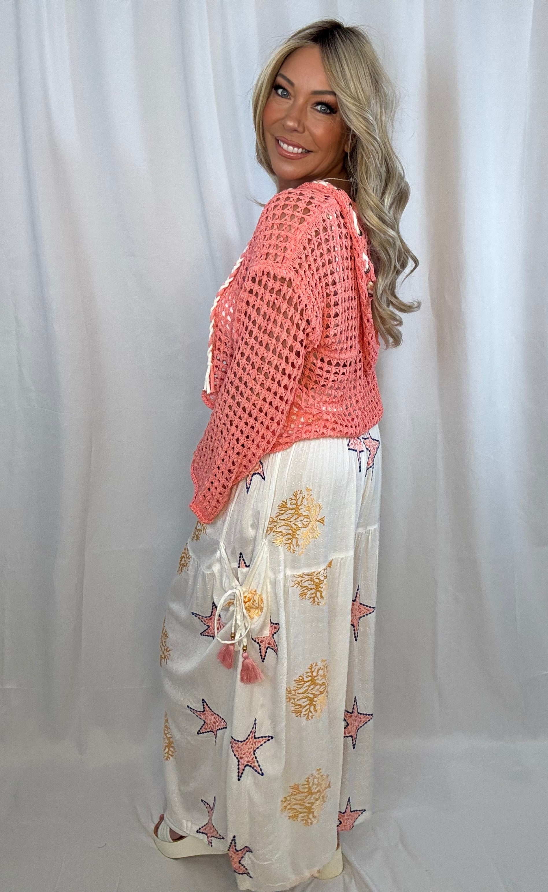 Starlit Tide Crochet Sweater