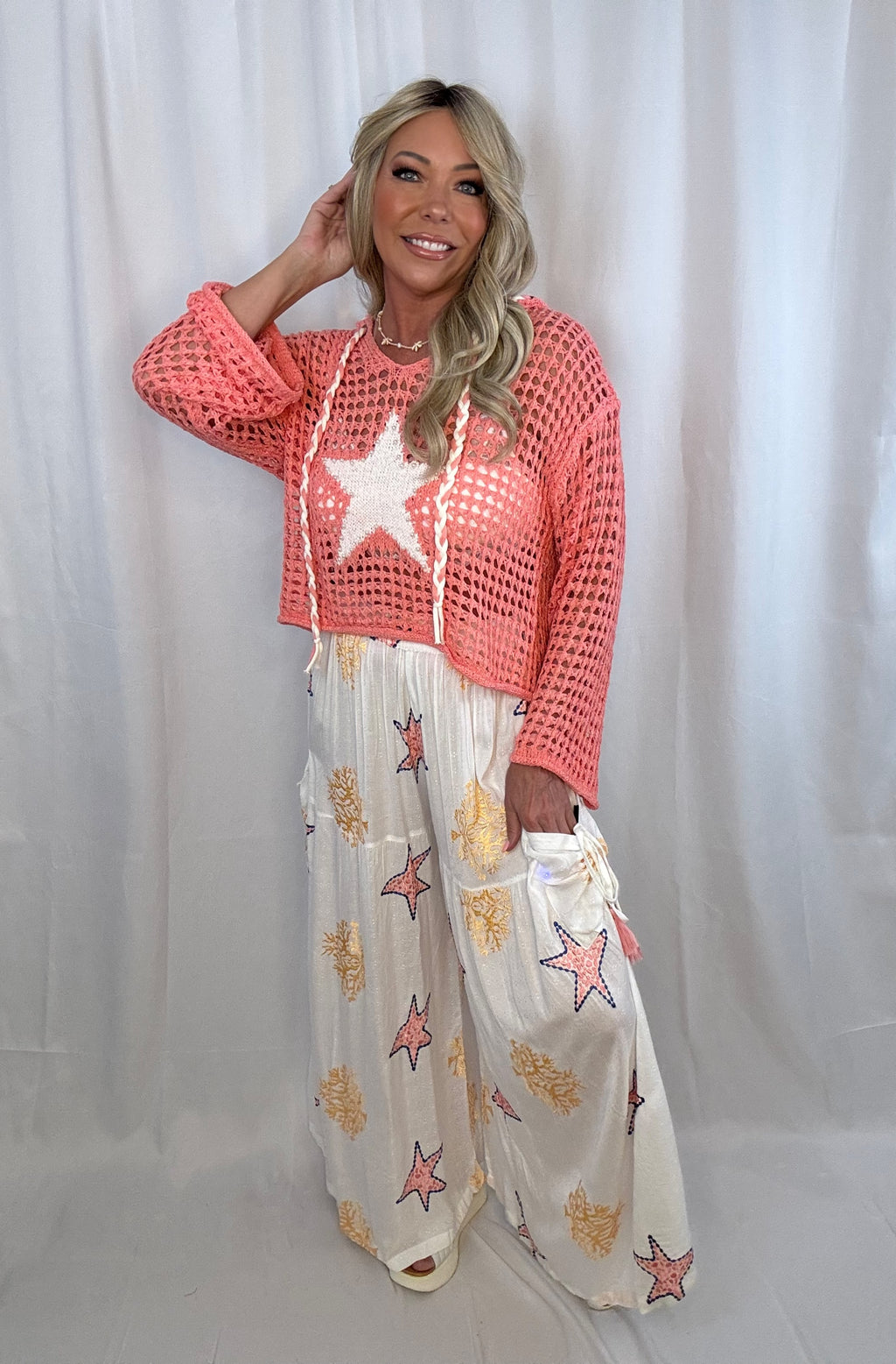 Starlit Tide Crochet Sweater