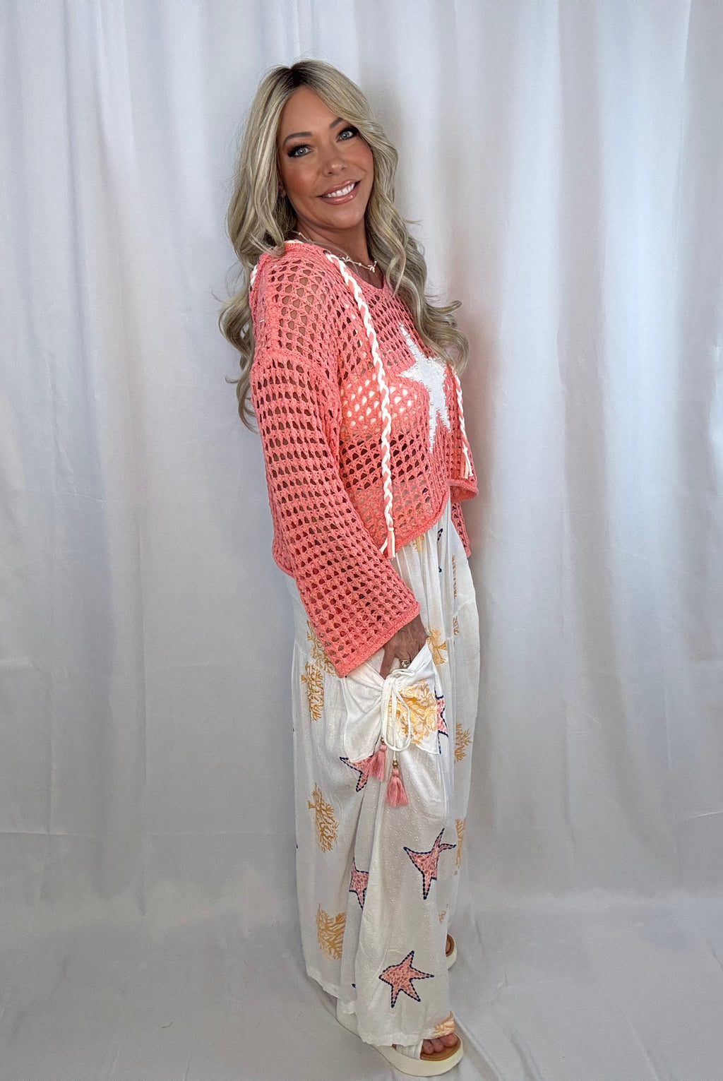 Starlit Tide Crochet Sweater