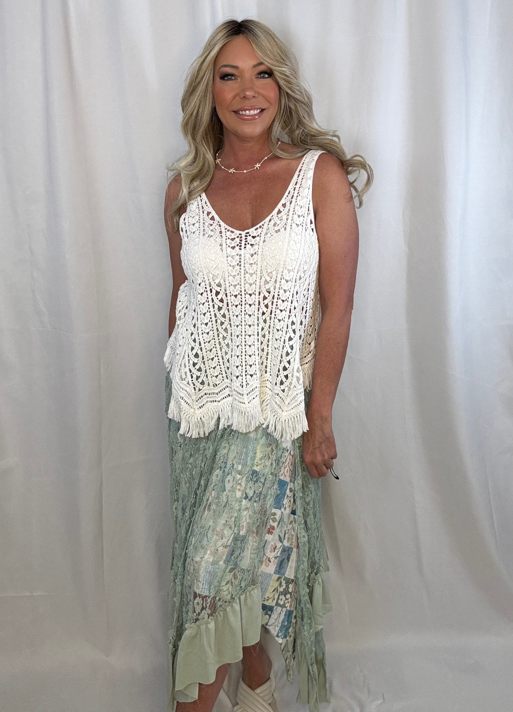 Seafoam Daydream Lace Skirt