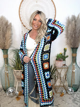 Load image into Gallery viewer, Soulful Wanderer Crochet Duster-Black
