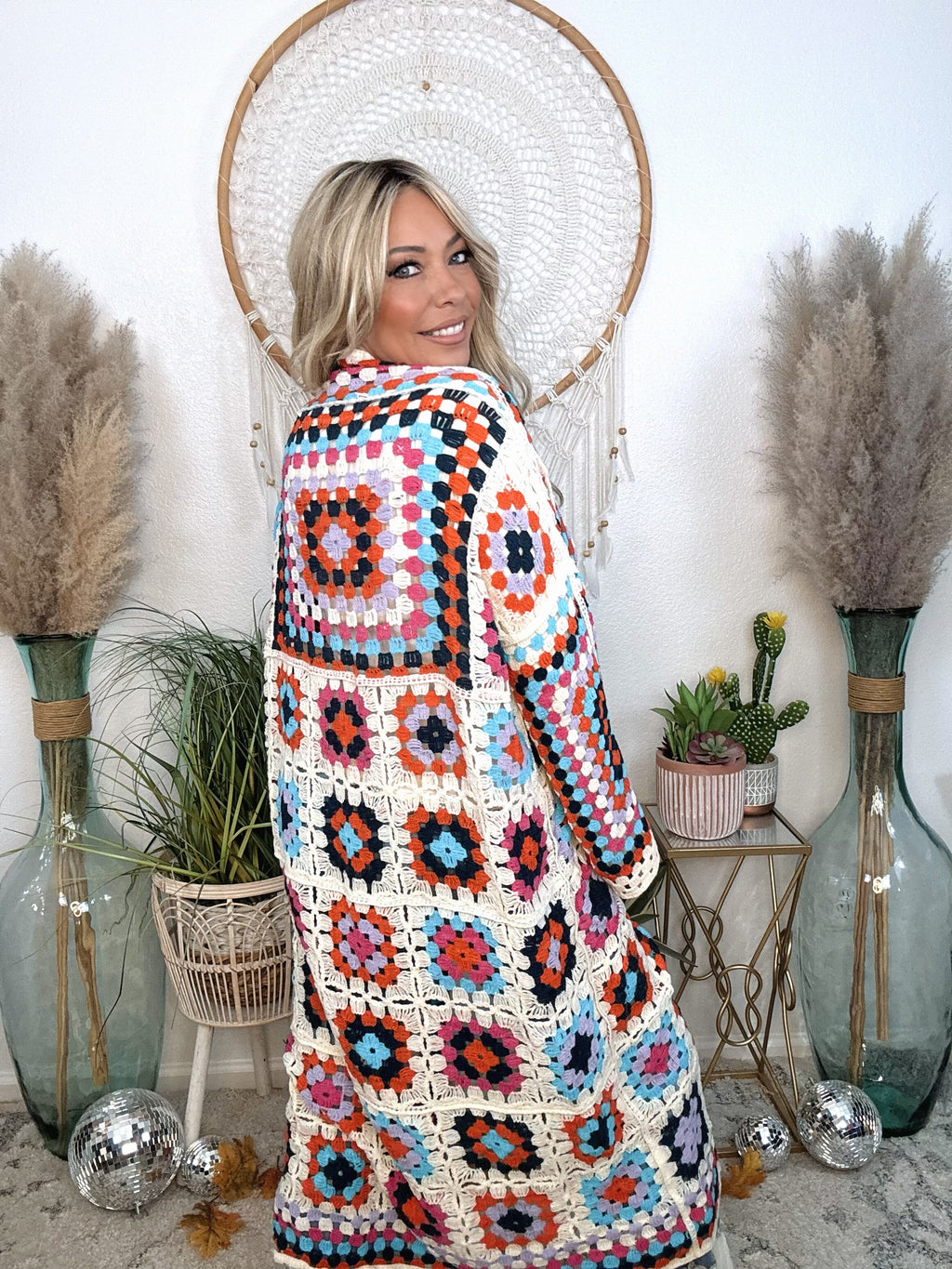 Soulful Wanderer Crochet Duster-Cream