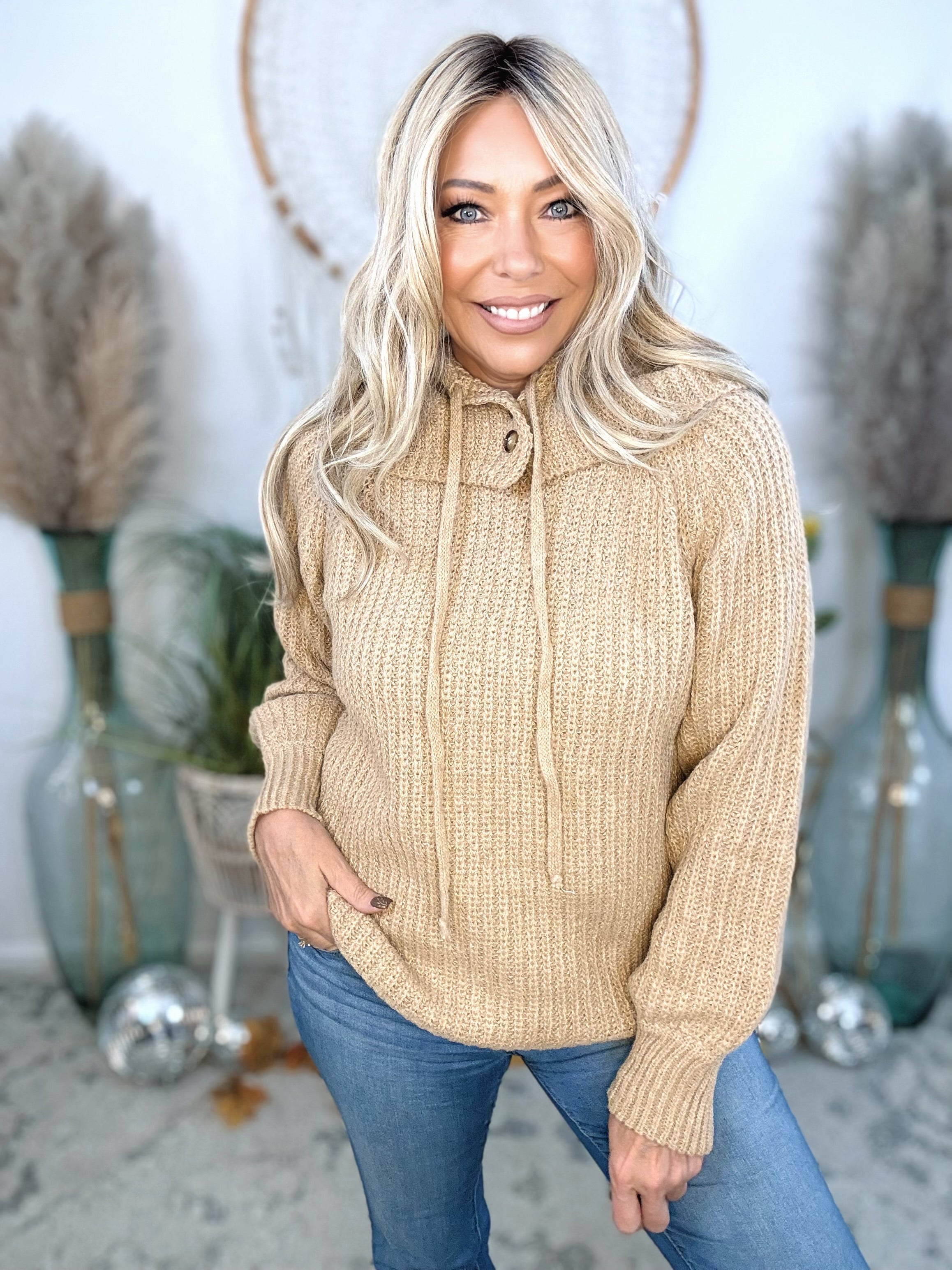 The Cloudknit Hooded Sweater-Camel